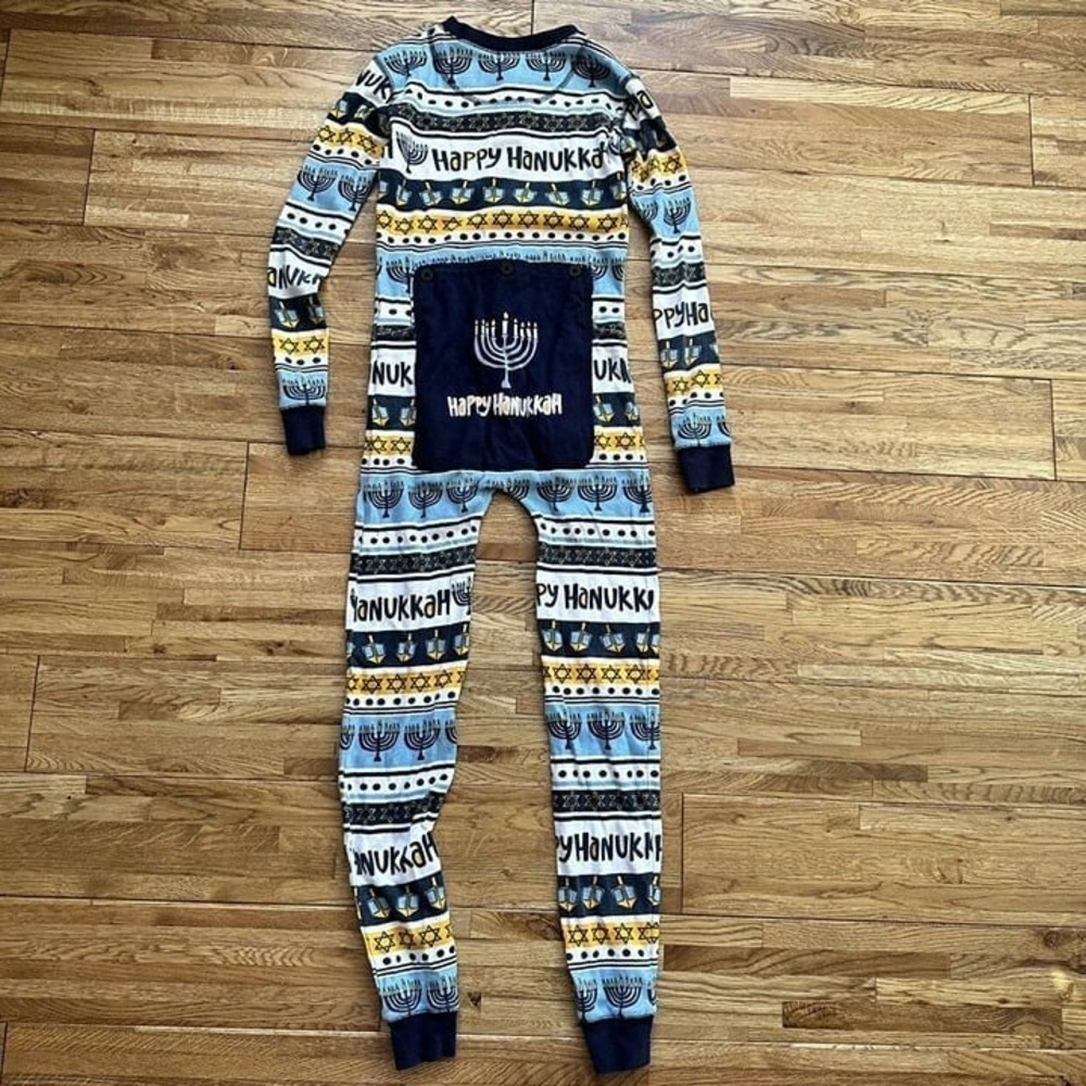 Lazy One Happy Hanukkah Kid‎ Onesie Menorah Flapjack Size 10 - Picture 6 of 7